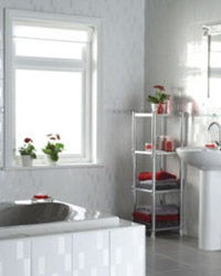 White fitted bathroom